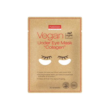 PUREDERM - Hydrokolagenowe maseczki w płachcie ze złotem, 25 szt.